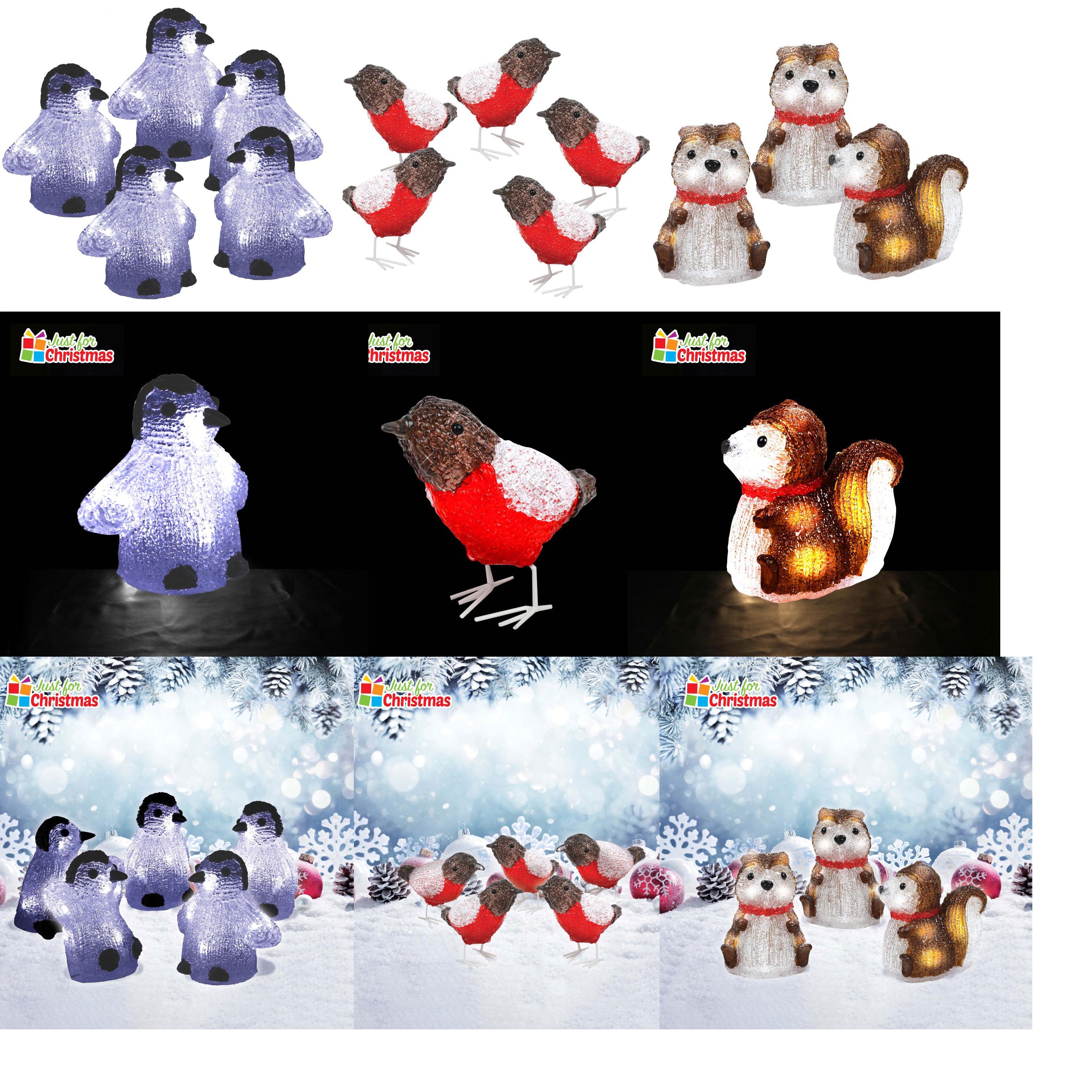 Christmas Ornamental String Fairy Lights Indoor/Outdoor - Penguin/Robin/Squirrel Christmas Ornamental String Fairy Lights Indoor/Outdoor - Penguin/Robin/Squirrel